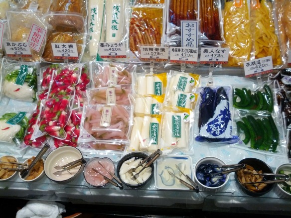 Did i mention the food? THE FOOD! Kyoto's market was possibly the most spectacular food display I've ever encountered in my adult life. Here on display: pickles. Humble, tiny, packaged pickles - out of this world in taste, color and scrupulousness of display.